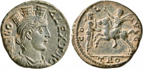 TROAS. Alexandria Troas. Pseudo-autonomous issue. 'As' (Bronze, 21 mm, 5.20 g, 12 h), time of Trebonianus Gallus, 251-253. CO ALEX TRO Turreted and dr...