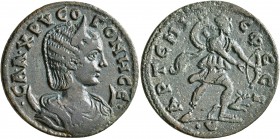 IONIA. Ephesus. Salonina, Augusta, 254-268. Diassarion (Orichalcum, 25 mm, 8.17 g, 7 h). •CAΛ•XPYCOΓONH CЄ• Diademed and draped bust of Salonina set o...