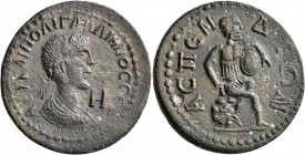 PAMPHYLIA. Aspendus. Gallienus, 253-268. Octassarion (Bronze, 29 mm, 14.97 g, 1 h). AYT KAI ΠO ΛIK ΓAΛΛIHNOC CЄB Laureate, draped and cuirassed bust o...
