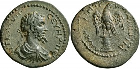 CILICIA. Lamus. Septimius Severus, 193-211. Tetrassarion (Bronze, 32 mm, 16.02 g, 6 h). AYT•K•Λ•CЄΠ• CЄYHPOC•ΠЄ Laureate, draped and cuirassed bust of...