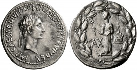 Octavian, 44-27 BC. Cistophorus (Silver, 27 mm, 11.83 g, 12 h), Ephesus, 28 BC. IMP•CAESAR•DIVI•F•COS•VI•LIBERTATIS•P•R•VINDEX• Laureate head of Octav...