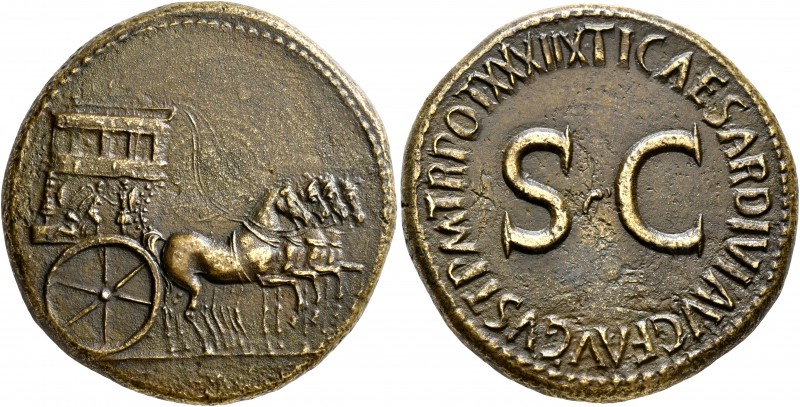 Julia Augusta (Livia), Augusta, 14-29. Sestertius (Orichalcum, 35 mm, 30.52 g, 1...