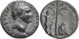 Vespasian, 69-79. Denarius (Silver, 17 mm, 3.04 g, 6 h), Antiochia, 72-73. IMP CAES VESP AVG P M COS IIII Laureate head of Vespasian to right. Rev. Pa...