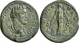 Antoninus Pius, 138-161. Sestertius (Orichalcum, 35 mm, 25.14 g, 12 h), Rome, 140-144. ANTONINVS AVG PIVS P P TR P COS III Laureate and draped bust of...