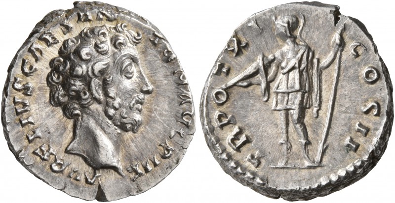 Marcus Aurelius, as Caesar, 139-161. Denarius (Silver, 17 mm, 3.91 g, 12 h), Rom...