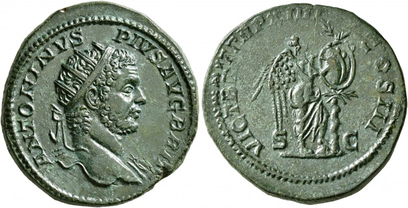 Caracalla, 198-217. Dupondius (Orichalcum, 25 mm, 13.94 g, 7 h), Rome, 211. ANTO...