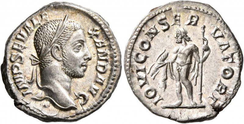 Severus Alexander, 222-235. Denarius (Silver, 19 mm, 3.89 g, 12 h), Rome, 228-23...