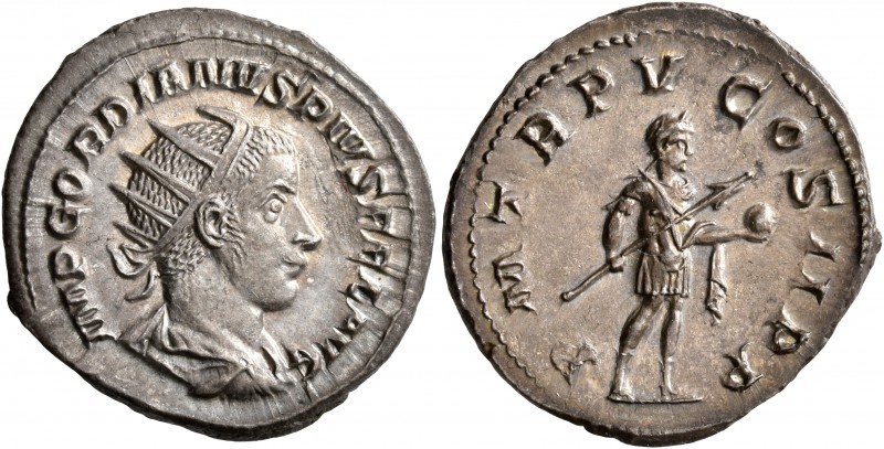 Gordian III, 238-244. Antoninianus (Silver, 22 mm, 3.69 g, 2 h), Rome, 242. IMP ...