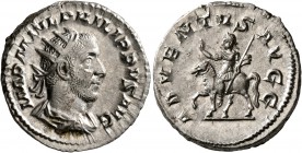 Philip I, 244-249. Antoninianus (Silver, 21 mm, 4.24 g, 1 h), Rome, 244-247. IMP M IVL PHILIPPVS AVG Radiate, draped and cuirassed bust of Philip I to...