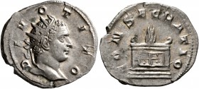 Trajan Decius, 249-251. Antoninianus (Silver, 23 mm, 3.70 g, 7 h), commemorative issue for Divus Titus (died 81). DIVO TITO Radiate head of Divus Titu...