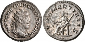Trebonianus Gallus, 251-253. Antoninianus (Billon, 21 mm, 5.00 g, 6 h), Antiochia. IMP C C VIB TREB GALLVS P F AVG Radiate, draped and cuirassed bust ...