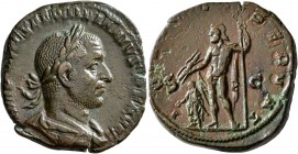 Aemilian, 253. Sestertius (Orichalcum, 29 mm, 17.00 g, 6 h), Rome. IMP CAES AEMILIANVS P F AVG Laureate, draped and cuirassed bust of Aemilian to righ...