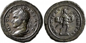 Claudius II Gothicus, 268-270. Denarius (Orichalcum, 17 mm, 3.64 g, 12 h), Mediolanum, September 268-mid 269. IMP CLAVDIVS AVG Laureate, draped and cu...
