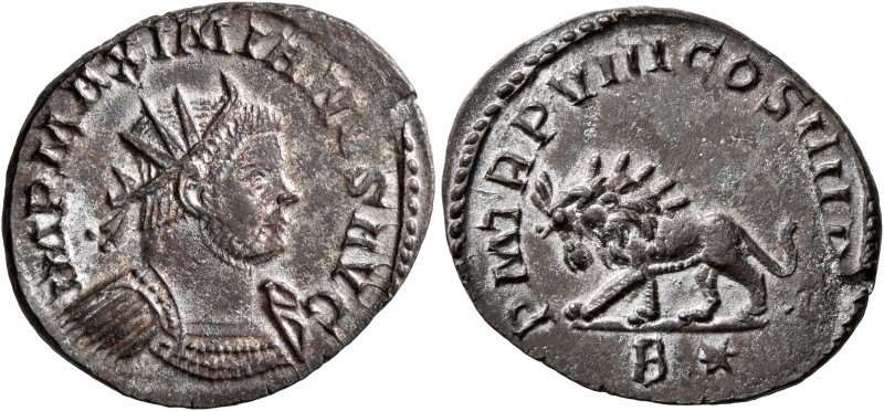 Maximianus, first reign, 286-305. Antoninianus (Silvered bronze, 22 mm, 3.68 g, ...