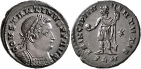 Constantine I, 307/310-337. Follis (Bronze, 22 mm, 5.41 g, 7 h), Londinium, circa mid 311-312. CONSTANTINVS P F AVG Laureate and cuirassed bust of Con...