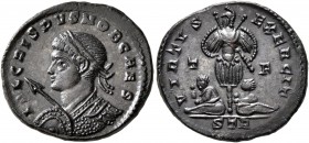 Crispus, Caesar, 316-326. Follis (Bronze, 19 mm, 3.85 g, 7 h), Treveri, 320-321. IVL CRISPVS NOB CAES Laureate and cuirassed bust of Crispus to left, ...
