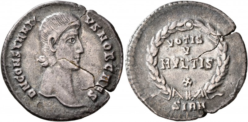 Constantius Gallus, Caesar, 351-354. Miliarense (Silver, 21 mm, 2.89 g, 7 h), Si...