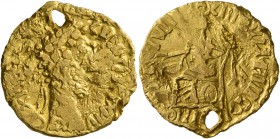 UNCERTAIN GERMANIC TRIBES, Pseudo-Imperial coinage. Mid to late 3rd century. 'Aureus' (Gold, 18 mm, 4.00 g, 7 h), imitating Marcus Aurelius, 161-180. ...
