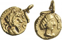 UNCERTAIN GERMANIC TRIBES, Pseudo-Imperial coinage. Mid 3rd-early 4th centuries. 'Heavy Aureus' (Gold, 18 mm, 11.74 g, 10 h), imitating Septimius Seve...