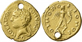 UNCERTAIN GERMANIC TRIBES, Pseudo-Imperial coinage. Mid 3rd-early 4th centuries. 'Aureus' (Gold, 20 mm, 6.44 g, 6 h), imitating Elagabalus, 218-222. И...