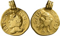 UNCERTAIN GERMANIC TRIBES, Pseudo-Imperial coinage. Late 3rd-early 4th centuries. Quinarius (Gold, 16 mm, 2.95 g, 11 h), imitating Gordian III, 238-24...