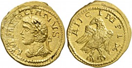 UNCERTAIN GERMANIC TRIBES, Pseudo-Imperial coinage. Late 3rd-early 4th centuries. 'Quinarius' (Gold, 17 mm, 3.87 g, 12 h), imitating Aurelian, 270-275...