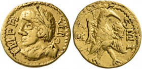 UNCERTAIN GERMANIC TRIBES, Pseudo-Imperial coinage. Late 3rd-early 4th centuries. 'Quinarius' (Gold, 13 mm, 1.99 g, 12 h), imitating Aurelian, 270-275...
