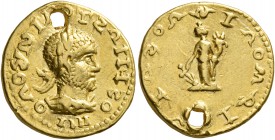 UNCERTAIN GERMANIC TRIBES, Pseudo-Imperial coinage. Mid 3rd-early 4th centuries. 'Aureus' (Gold, 18 mm, 6.03 g, 7 h), Ulów type. OΛΩOS/∾IPPTZΩIIՒƧO II...