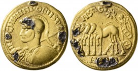 UNCERTAIN GERMANIC TRIBES, Pseudo-Imperial coinage. Late 3rd-early 4th centuries. 'Aureus' (Subaeratus, 22 mm, 5.70 g, 12 h), imitating Probus, 276-28...