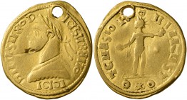 UNCERTAIN GERMANIC TRIBES, Pseudo-Imperial coinage. Late 3rd-early 4th centuries. 'Aureus' (Gold, 22 mm, 6.32 g, 1 h), imitating Probus, 276-282. DIII...