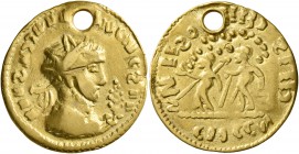 UNCERTAIN GERMANIC TRIBES, Pseudo-Imperial coinage. Late 3rd-early 4th centuries. 'Binio' (Gold, 20 mm, 3.63 g, 1 h), imitating Probus, 276-282, Diocl...