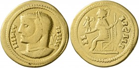 UNCERTAIN GERMANIC TRIBES, Pseudo-Imperial coinage. Late 3rd-early 4th centuries. 'Aureus' (Gold, 21 mm, 5.95 g, 7 h), imitating Diocletian, 284-305, ...