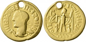 UNCERTAIN GERMANIC TRIBES, Pseudo-Imperial coinage. Late 3rd-early 4th centuries. 'Aureus' (Gold, 21 mm, 6.03 g, 1 h), imitating Diocletian, 284-305. ...