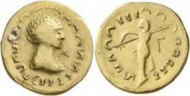 UNCERTAIN GERMANIC TRIBES, Pseudo-Imperial coinage. Late 3rd-4th centuries. 'Aureus' (Gold, 20 mm, 6.34 g, 5 h). ΠΠ◠◠∾∾IIIICΠUΠUΠ◠◠ Bare-headed imperi...