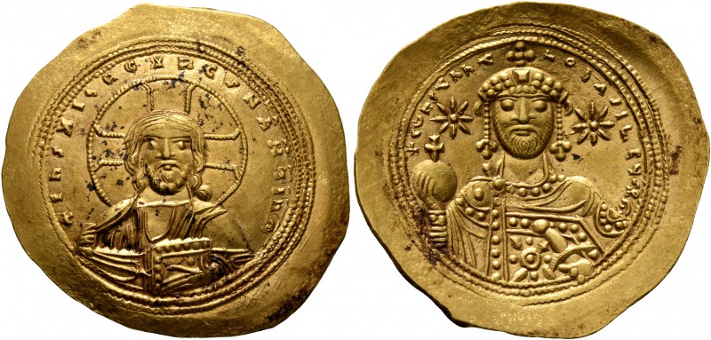 Constantine IX Monomachus, 1042-1055. Histamenon (Gold, 27 mm, 4.38 g, 6 h), Con...