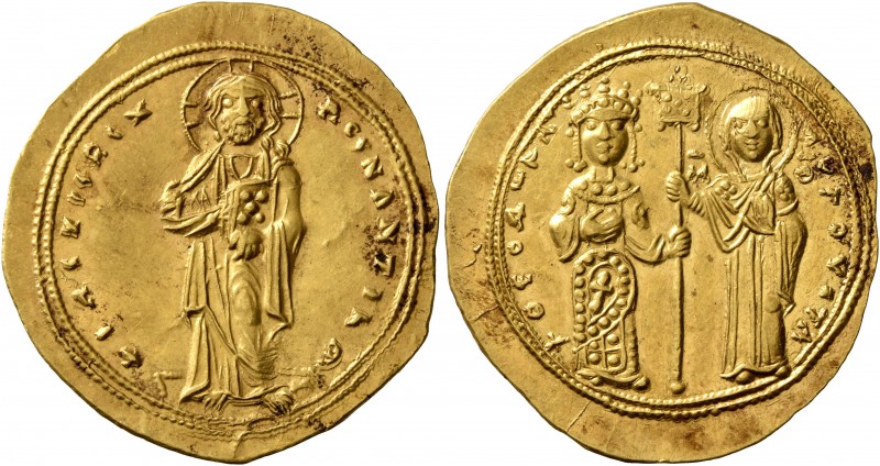 Theodora, 1055-1056. Histamenon (Gold, 26 mm, 4.45 g, 6 h), Constantinopolis. +I...