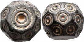 ISLAMIC, Islamic Weights. Circa 10-13th centuries. Weight of 10 Dirhams (Bronze, 17x11x14 mm, 29.26 g), a Seljuk or Beylik coin weight in the form of ...