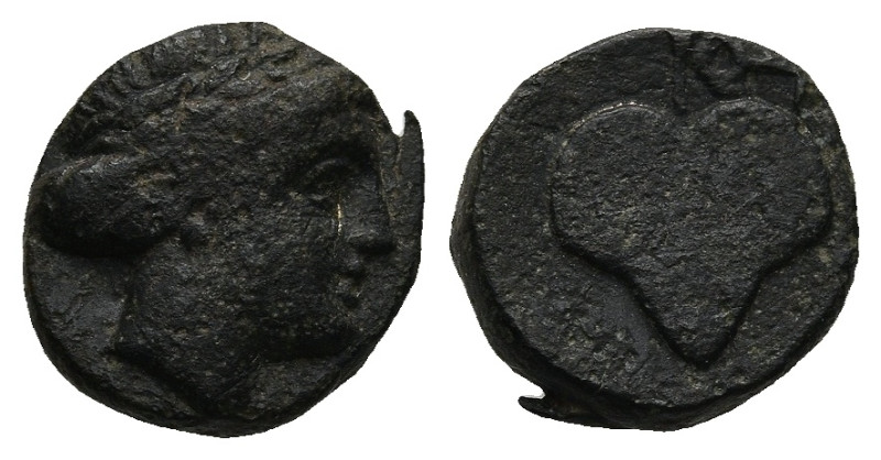 TROAS or MYSIA. Uncertain Satrap. (400-350 BC)
AE Bronze (10,1mm 1,3g)
Obv: La...