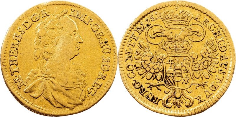 Maria Theresia, 1 Dukat 1751, Vienna Category : Gold - Habsburg
Country/Region ...