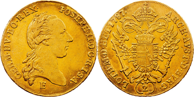 Joseph II., 2 Dukat 1787, E, Karlsburg Category : Gold - Habsburg
Country/Regio...