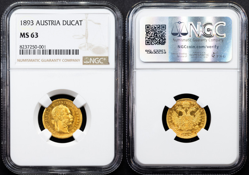 Franz Joseph I., 1 Dukat 1893, Vienna Category : Gold - Habsburg
Country/Region...