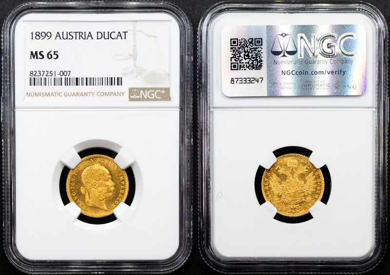 Franz Joseph I., 1 Dukat 1899, Vienna Category : Gold - Habsburg
Country/Region...