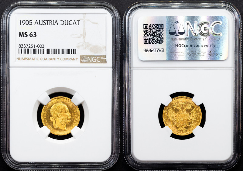 Franz Joseph I., 1 Dukat 1905, Vienna Category : Gold - Habsburg
Country/Region...