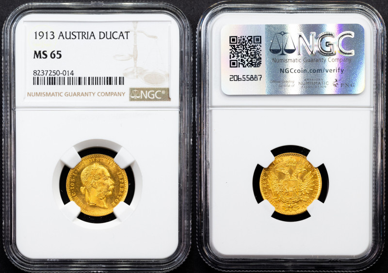 Franz Joseph I., 1 Dukat 1913, Vienna Category : Gold - Habsburg
Country/Region...