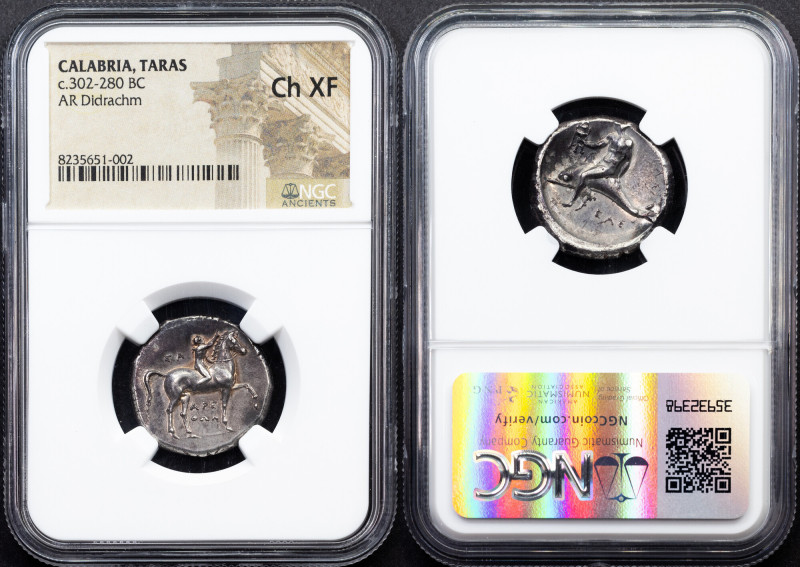 Calabria, Tarentum, AR Didrachm 302 Category : Ancient
Country/Region : Greece...