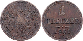 Franz Joseph I., 1 Kreuzer 1851, E, Karlsburg