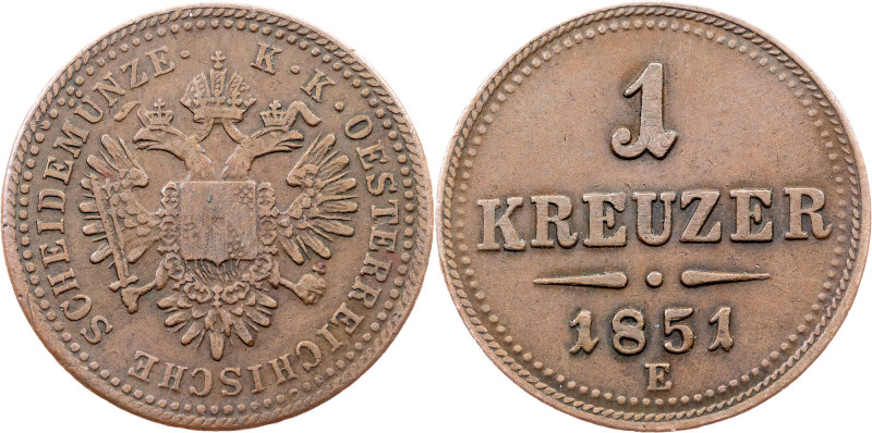 Franz Joseph I., 1 Kreuzer 1851, E, Karlsburg Category : Habsburg
Ruler/Area : ...