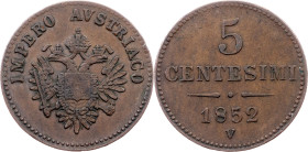 Franz Joseph I., 5 Centesimi 1852, V, Venice