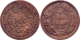Franz Joseph I., 5/10 Kreuzer 1858, V, Venice