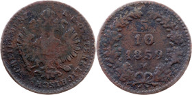 Franz Joseph I., 5/10 Kreuzer 1859, M, Milan